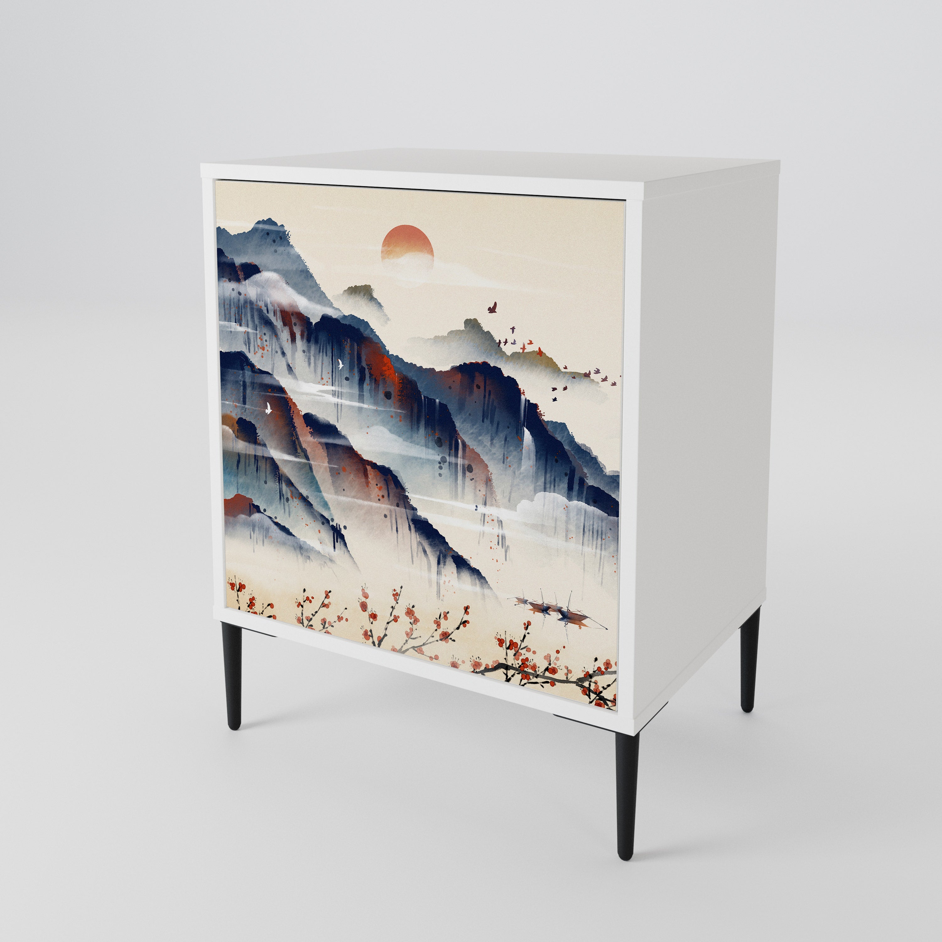 JAPANESE LANDSCAPE 1-Door Sideboard