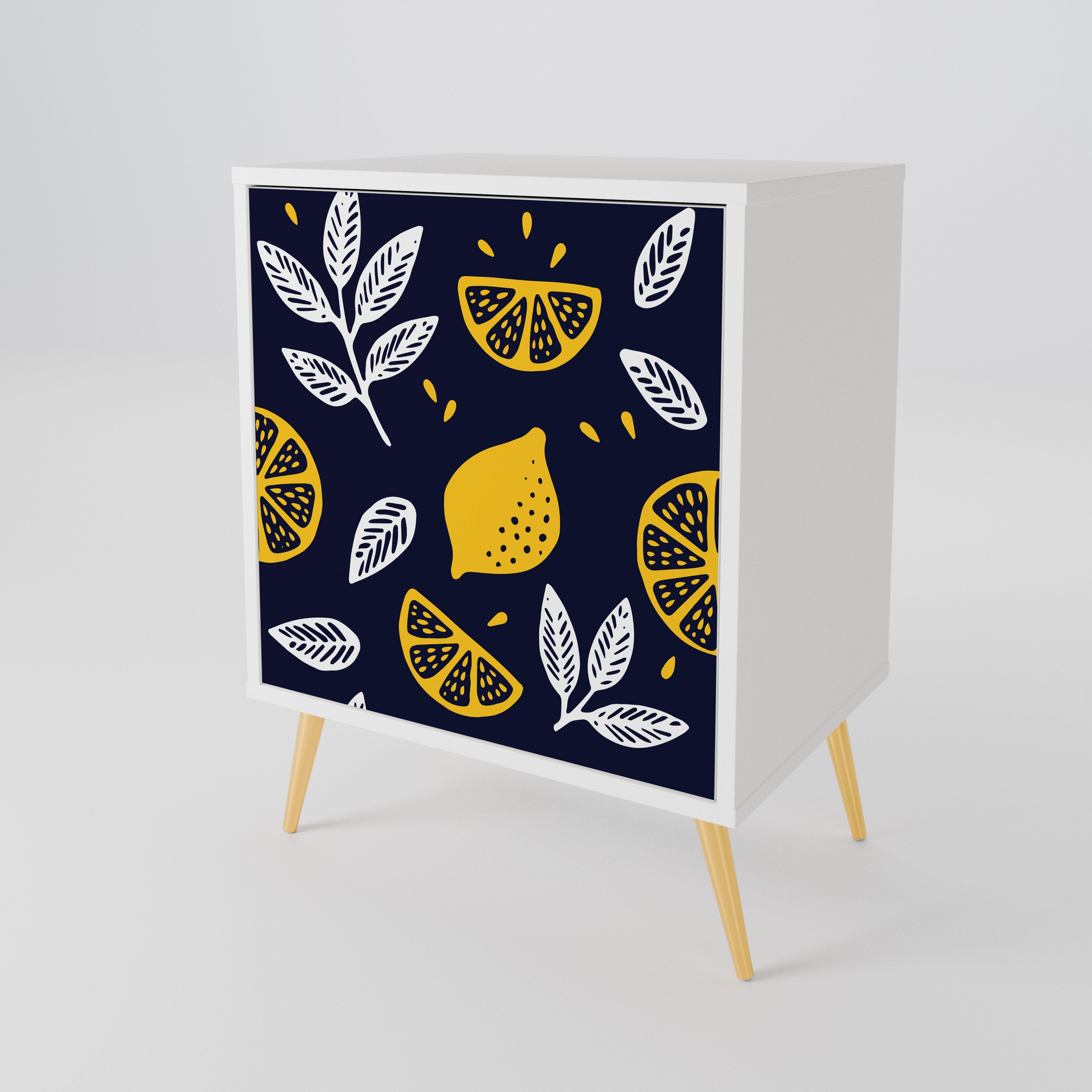 CITRUS BLACK AND WHITE 1-Door Sideboard