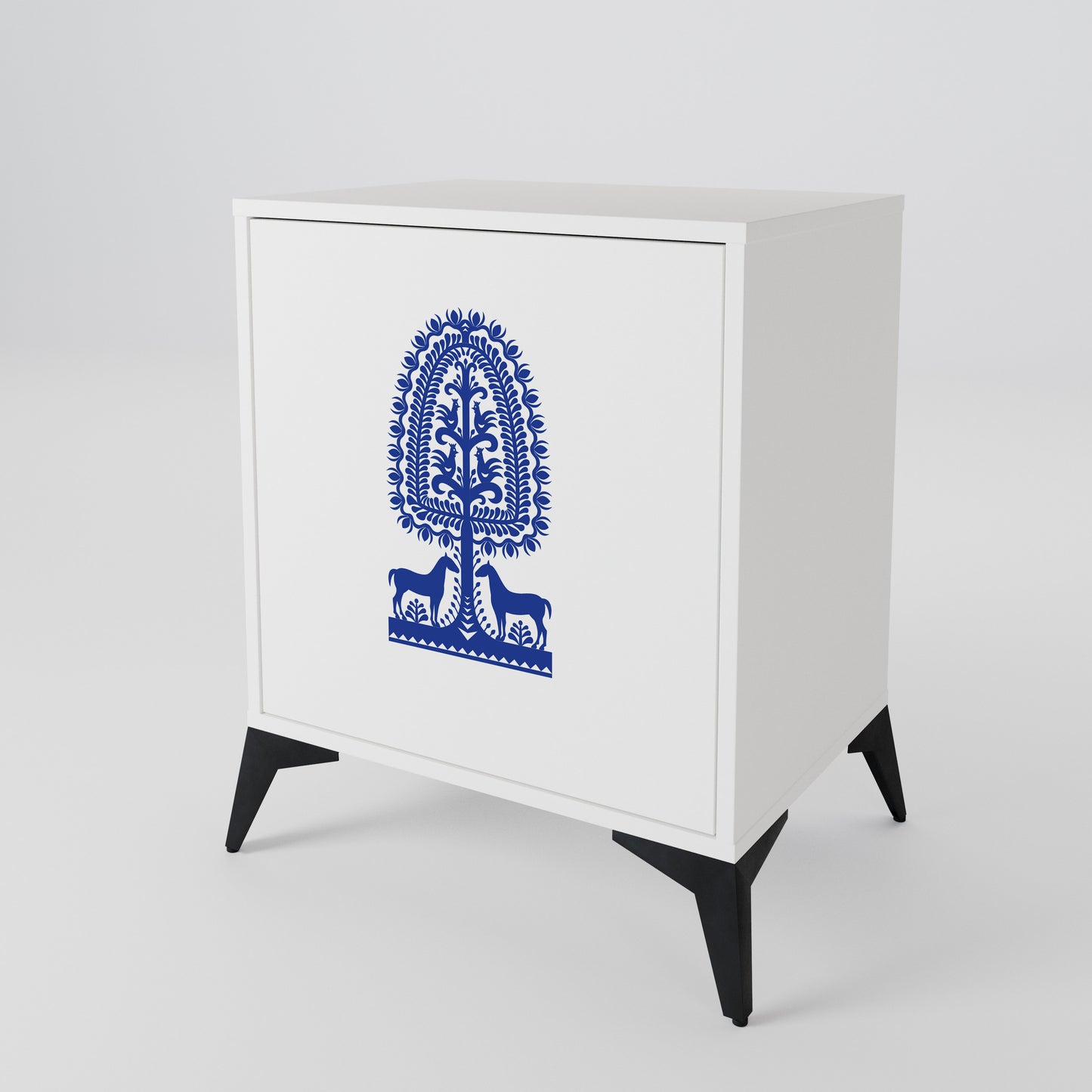POLISH FOLK ART 1-Door Sideboard