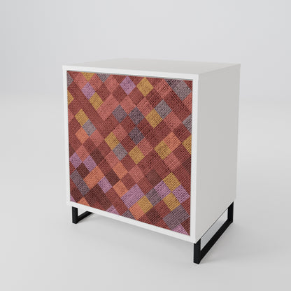 PAINTED SQUARES 1-Door Sideboard