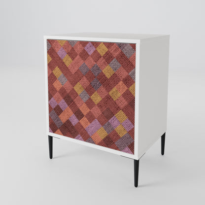 PAINTED SQUARES 1-Door Sideboard