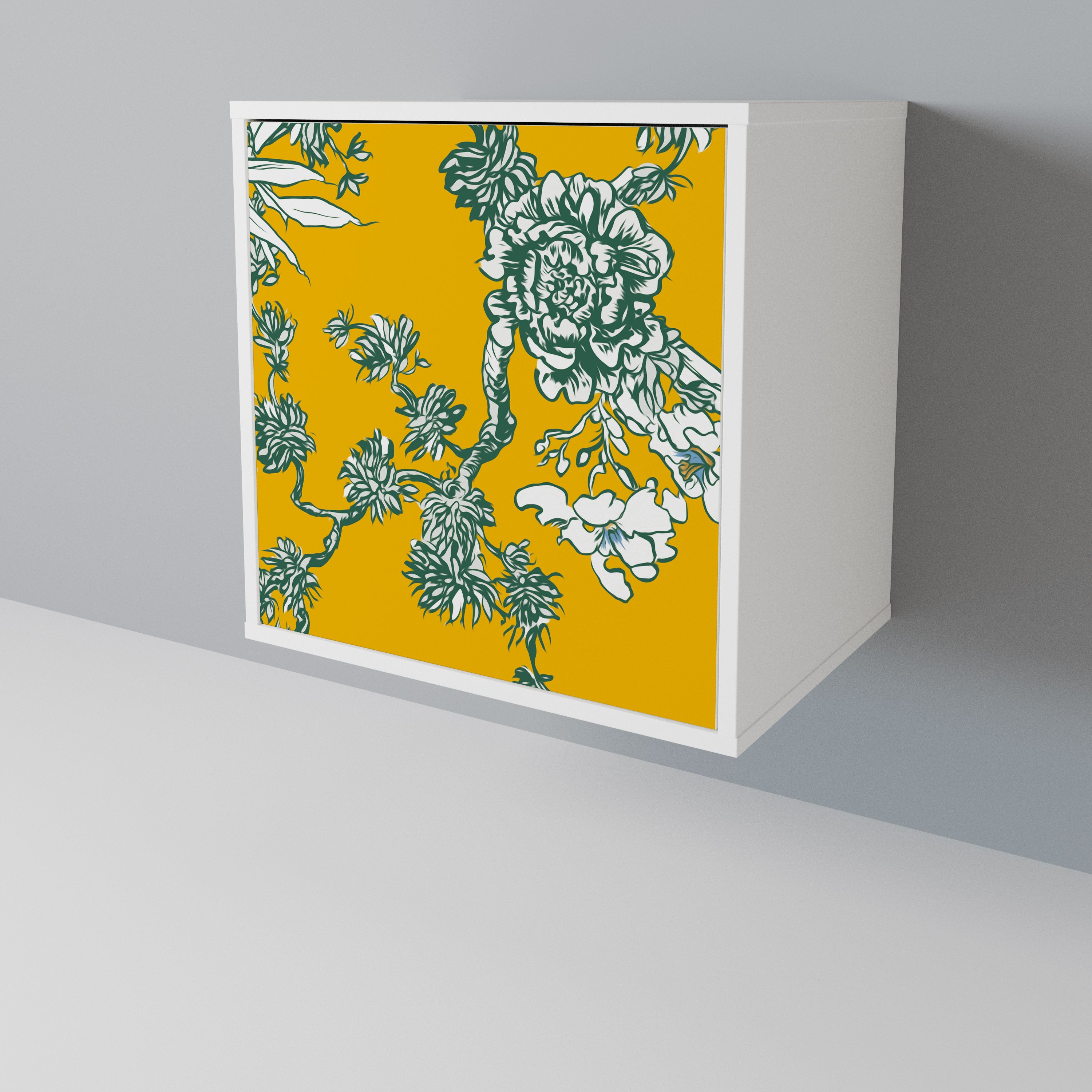 YELLOW CHINOISERIE 1-Door Sideboard