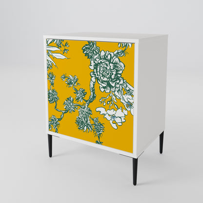 YELLOW CHINOISERIE 1-Door Sideboard