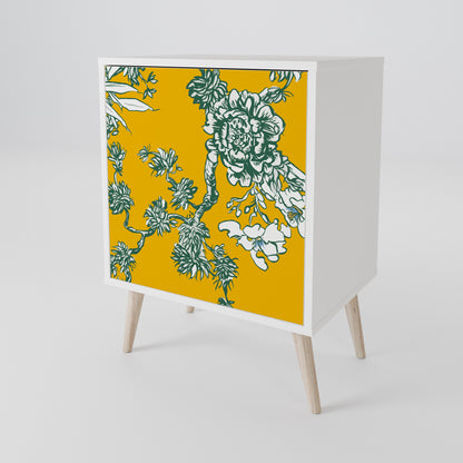 YELLOW CHINOISERIE 1-Door Sideboard