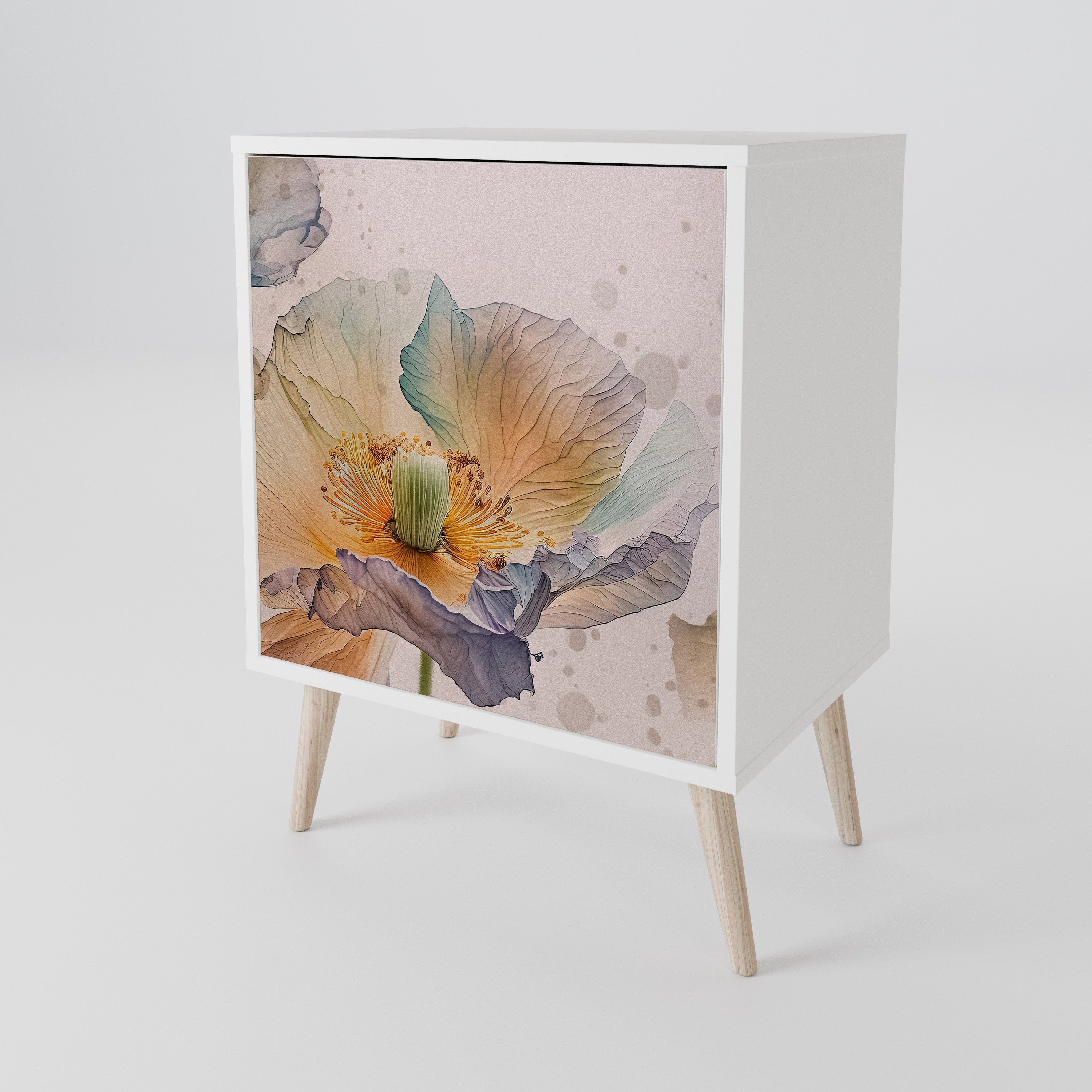 SOFTEN POPPY 1-Door Sideboard