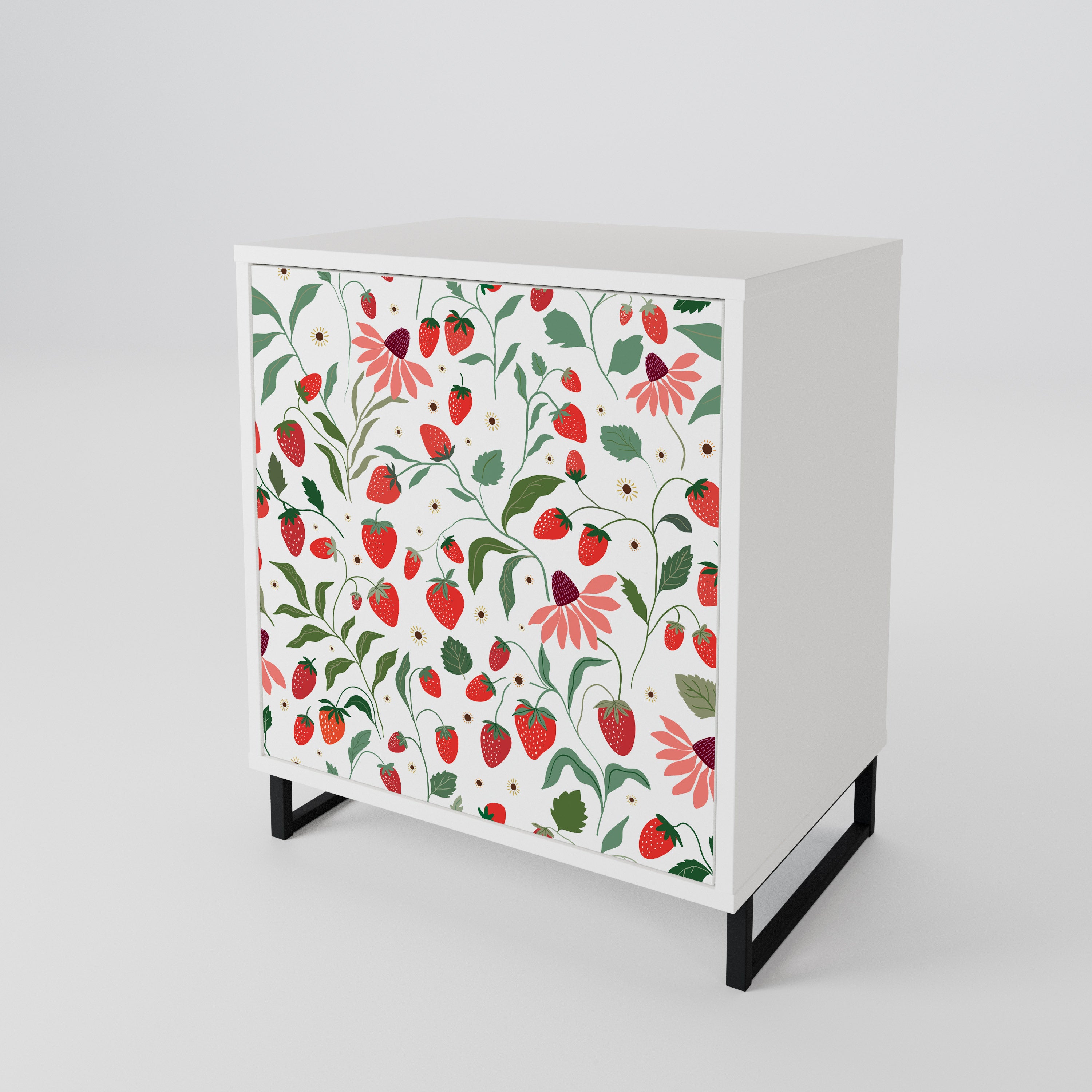 FLOWERS AND STRAWBERRIES 1-Door Sideboard