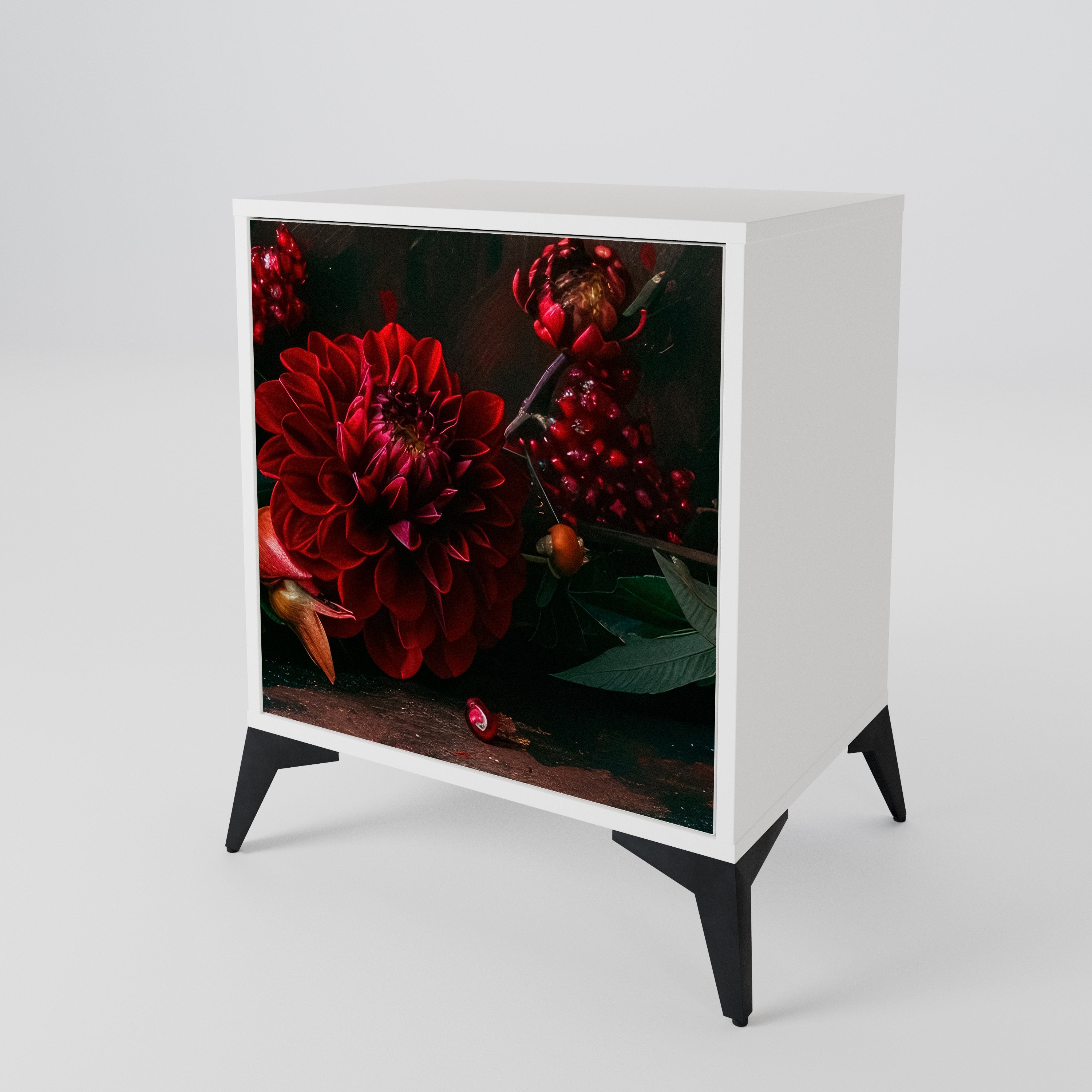 DAHLIAS AND POMEGRANATES 1-Door Sideboard