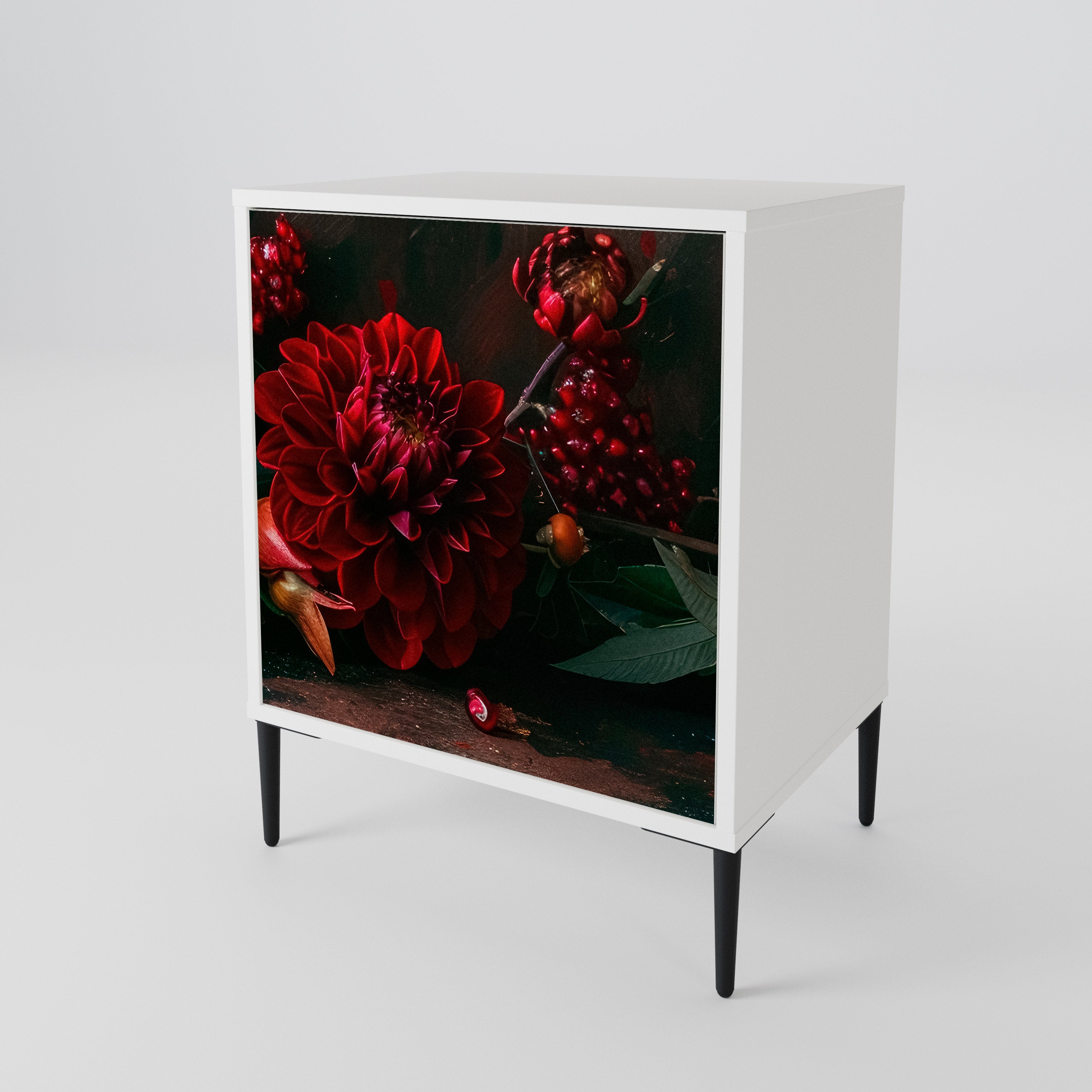 DAHLIAS AND POMEGRANATES 1-Door Sideboard