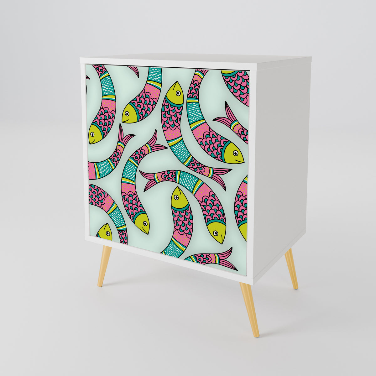 INDIAN FISH 1-Door Sideboard