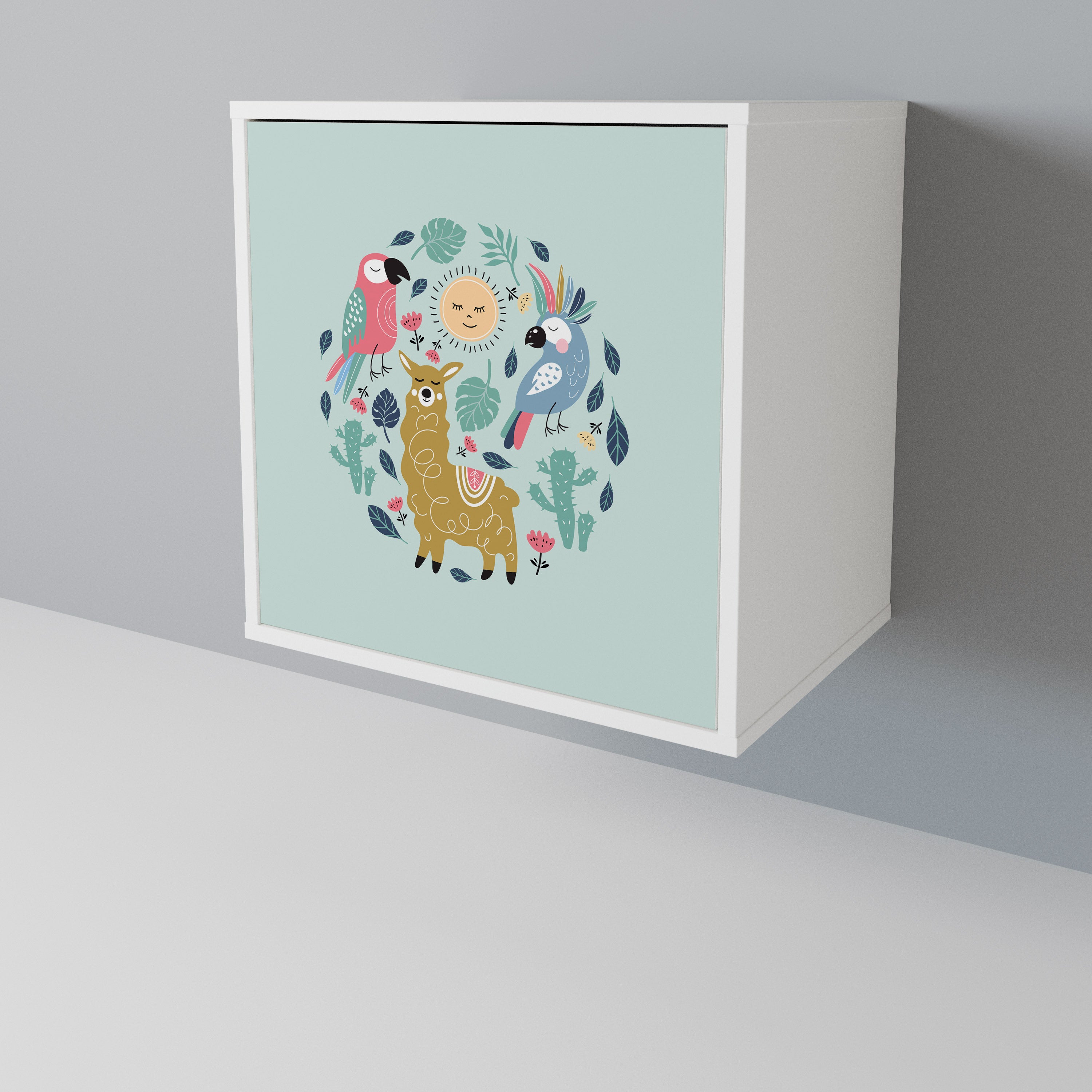 COLORFUL ALPACAS 1-Door Sideboard