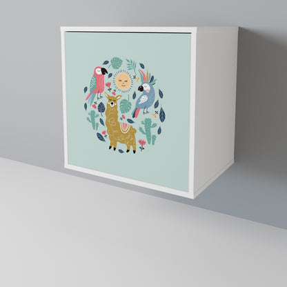 COLORFUL ALPACAS 1-Door Sideboard