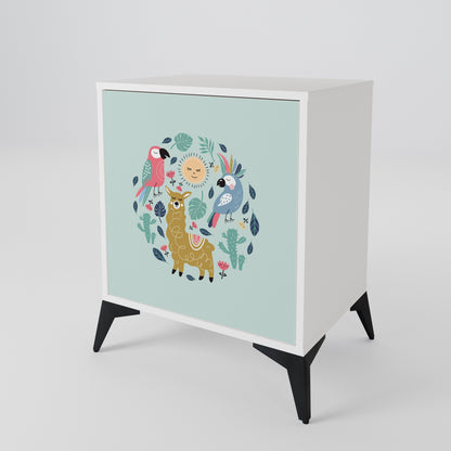 COLORFUL ALPACAS 1-Door Sideboard