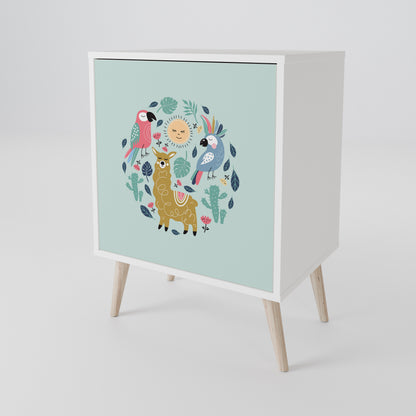 COLORFUL ALPACAS 1-Door Sideboard