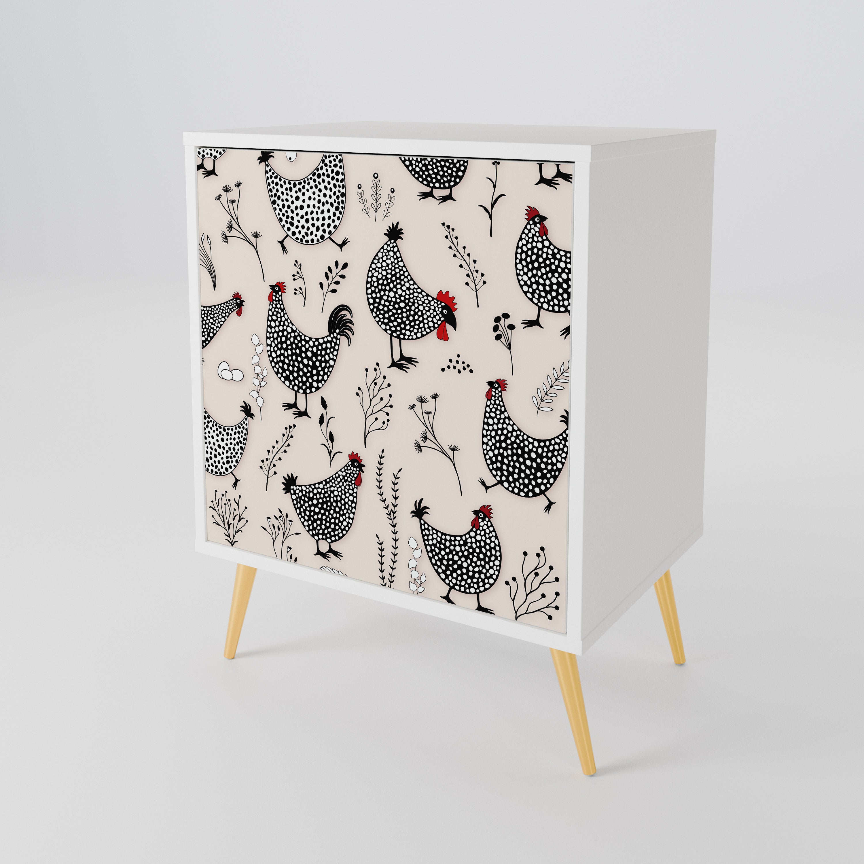 HAPPY HENS 1-Door Sideboard