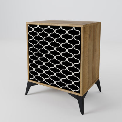 TESSELATED BLACKNESS 1-Door Sideboard