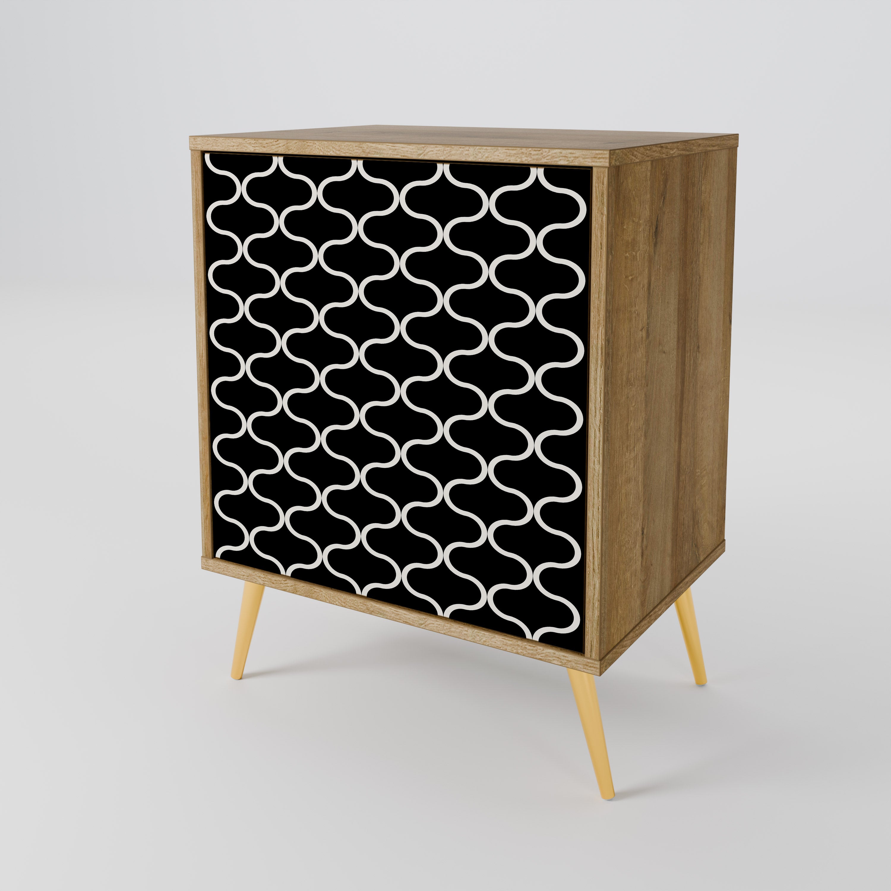 TESSELATED BLACKNESS 1-Door Sideboard