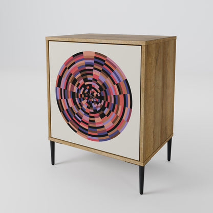 BROWN CIRCLES 1-Door Sideboard
