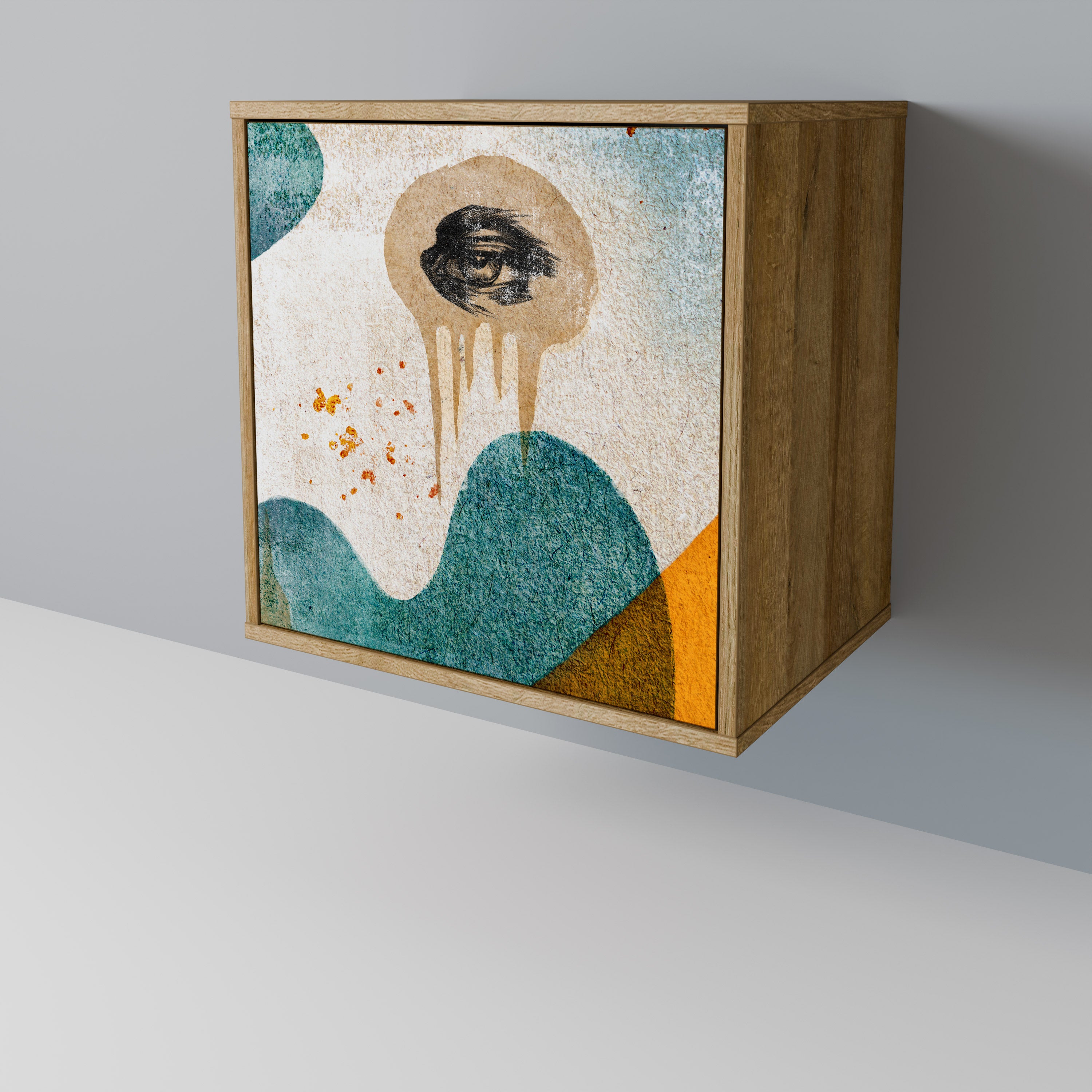 ABSTRACT FACES 1-Door Sideboard