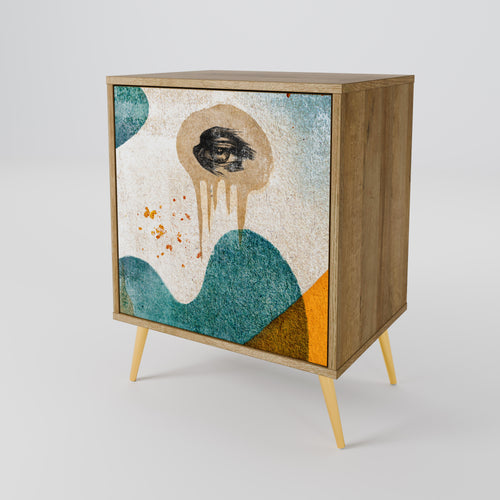 ABSTRACT FACES 1-Door Sideboard