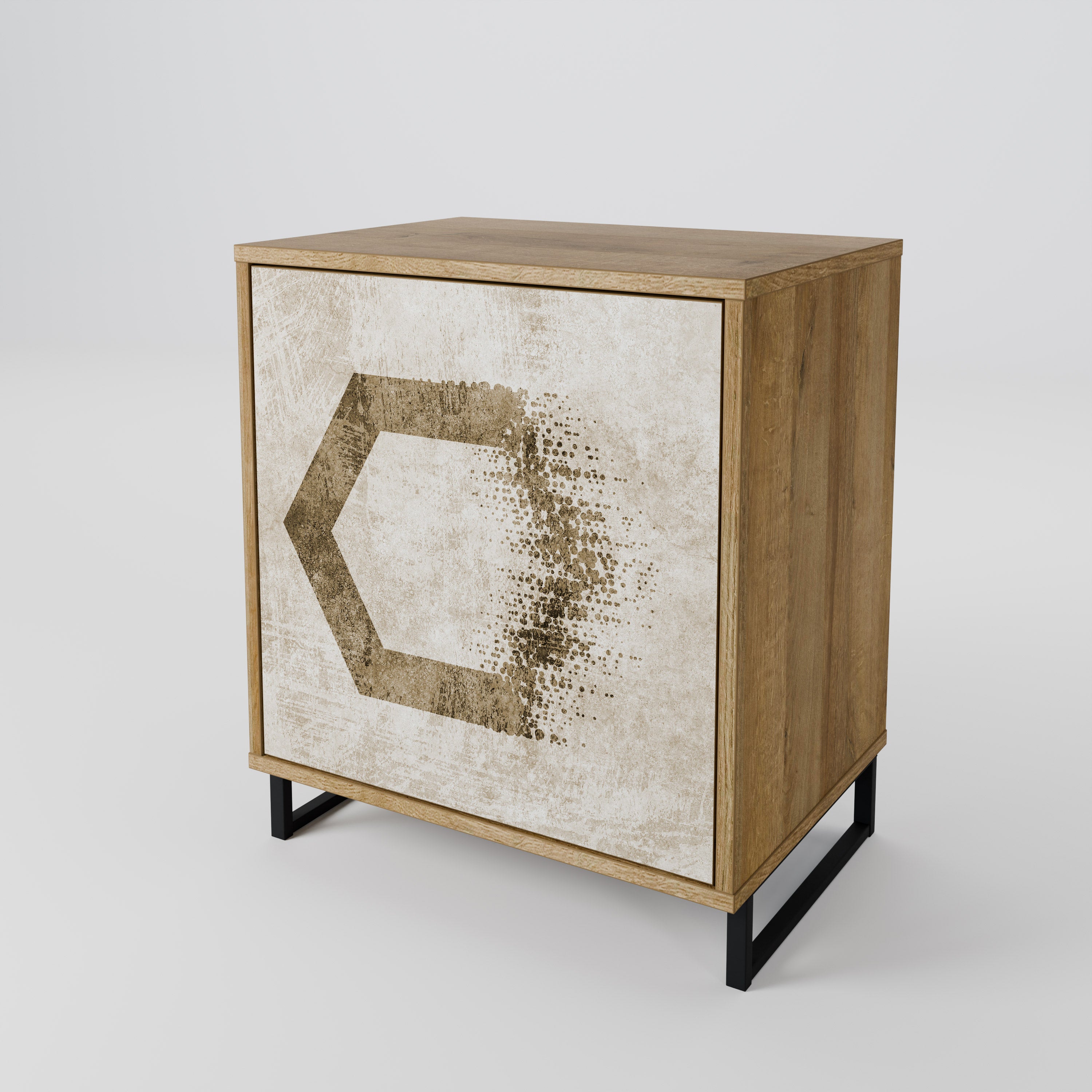 HEXAGONAL SHAPES 1-Door Sideboard
