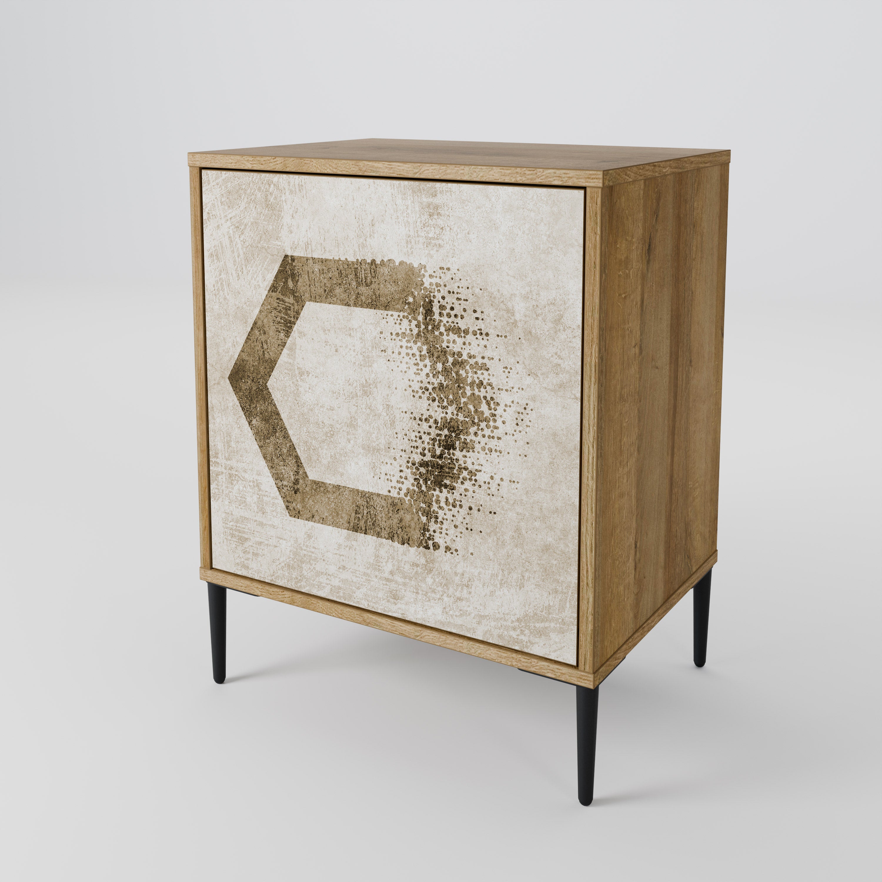 HEXAGONAL SHAPES 1-Door Sideboard