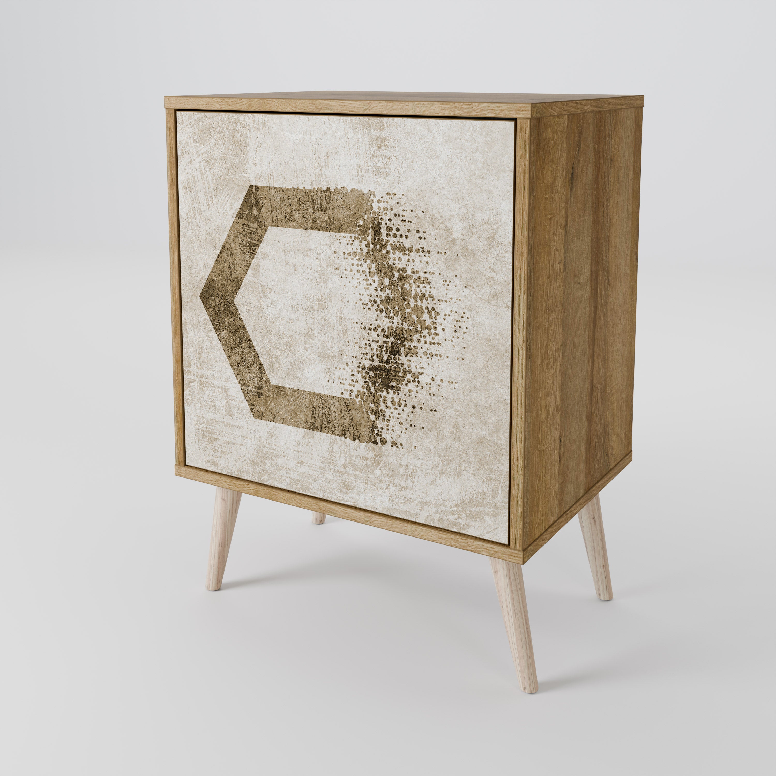 HEXAGONAL SHAPES 1-Door Sideboard