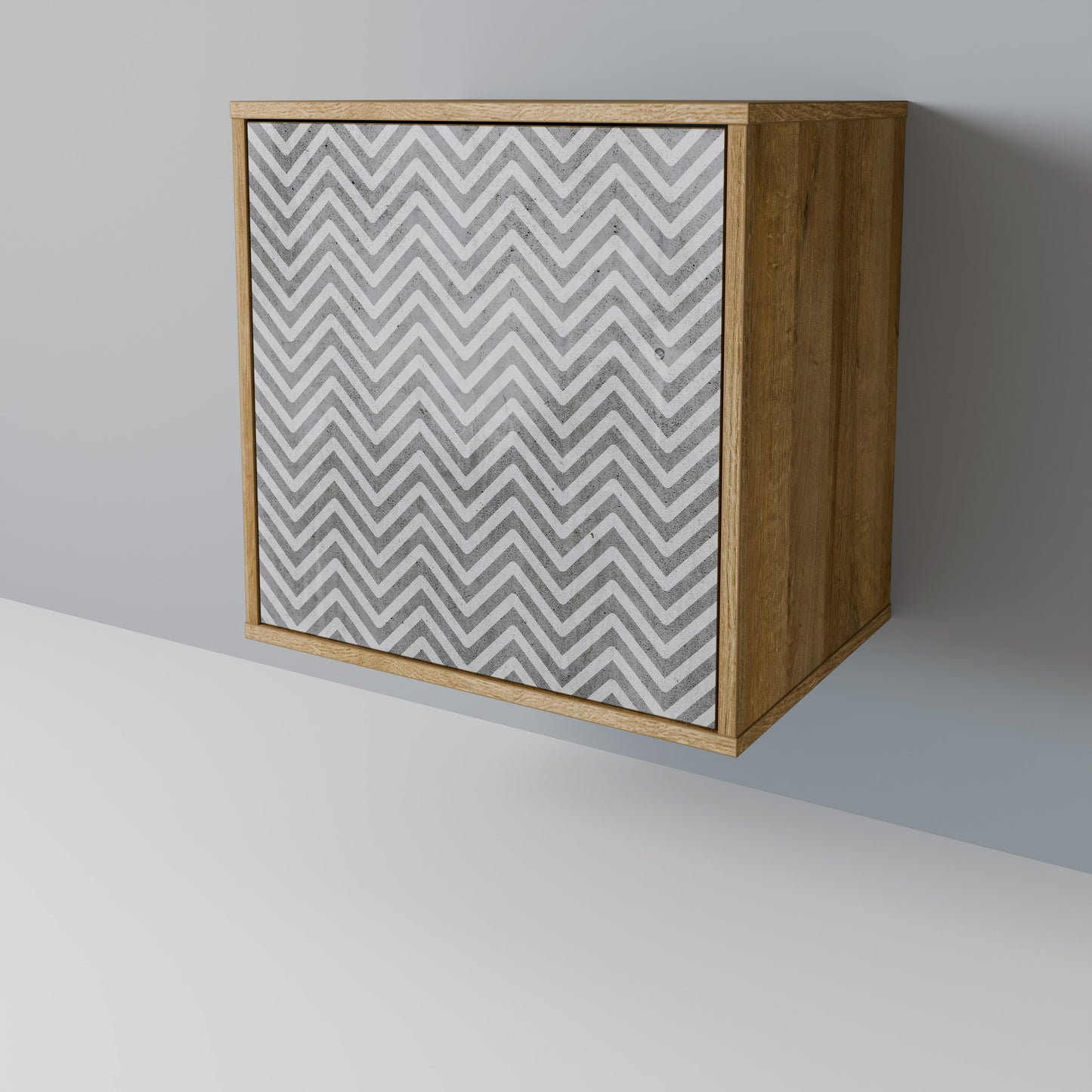 CONCRETE ZIG ZAG 1-Door Sideboard