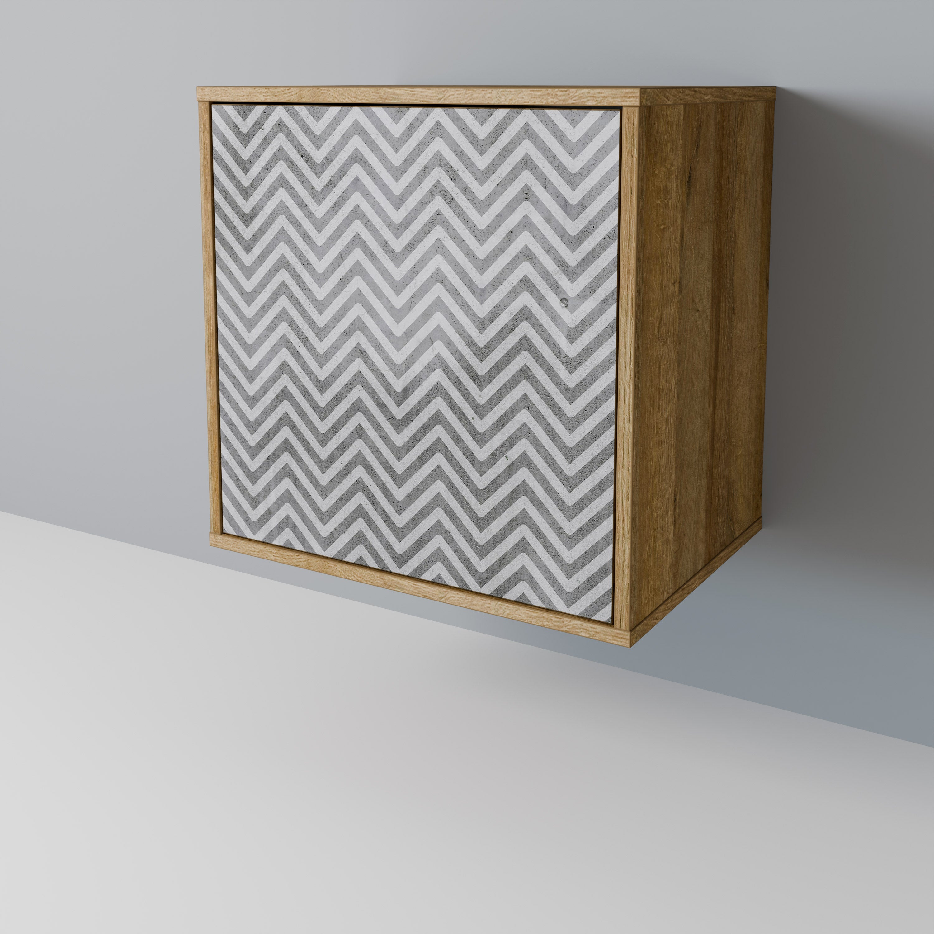 CONCRETE ZIG ZAG 1-Door Sideboard