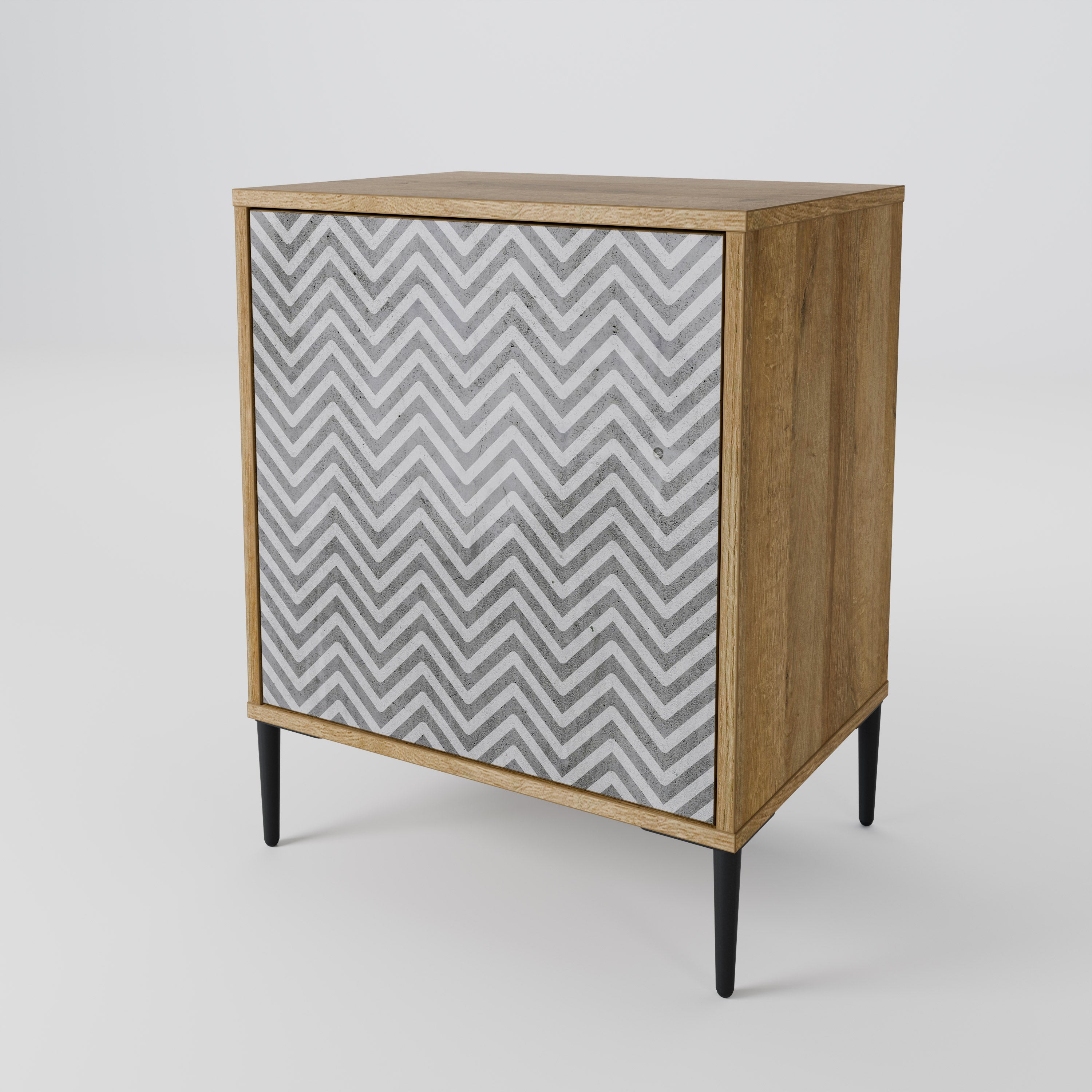 CONCRETE ZIG ZAG 1-Door Sideboard