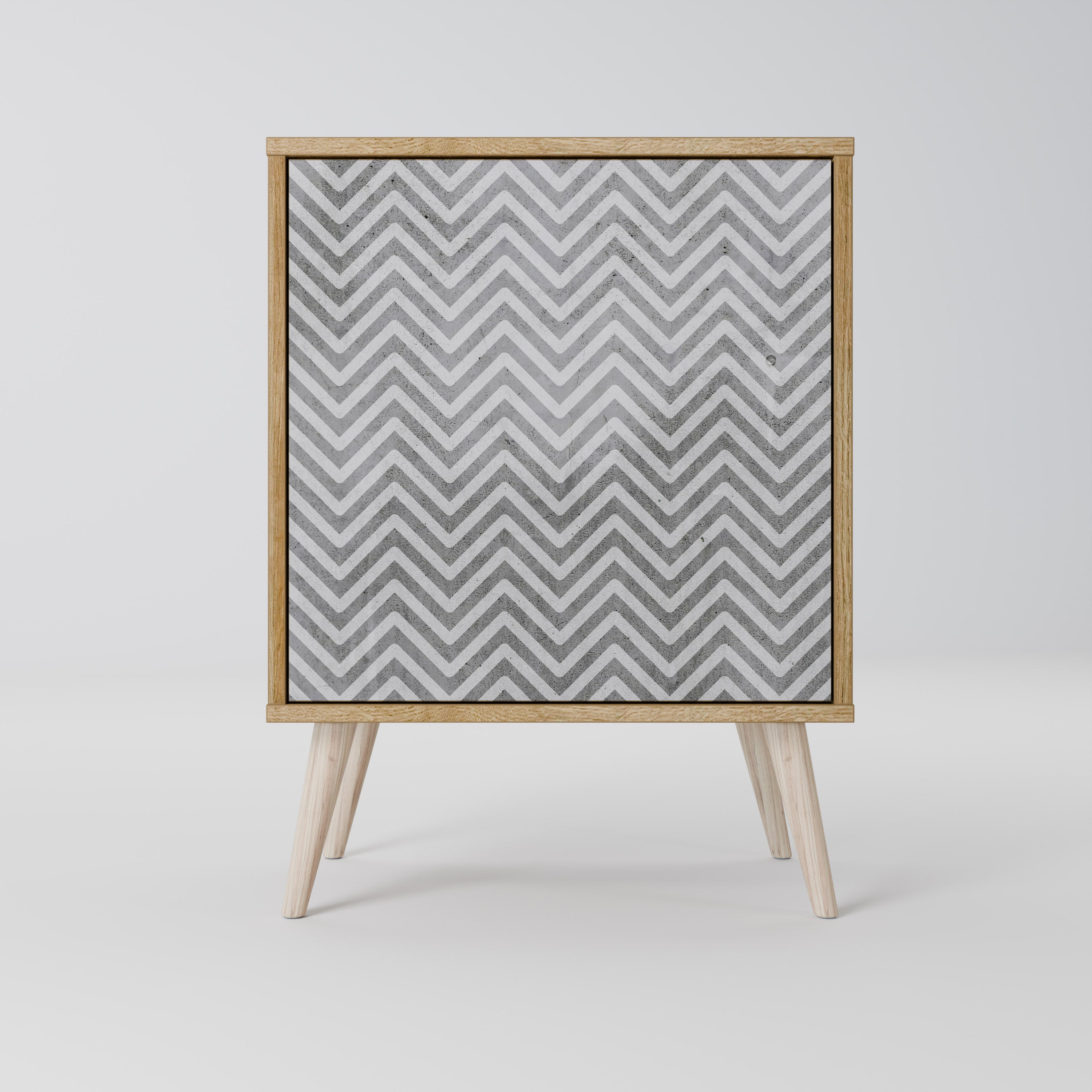 CONCRETE ZIG ZAG 1-Door Sideboard