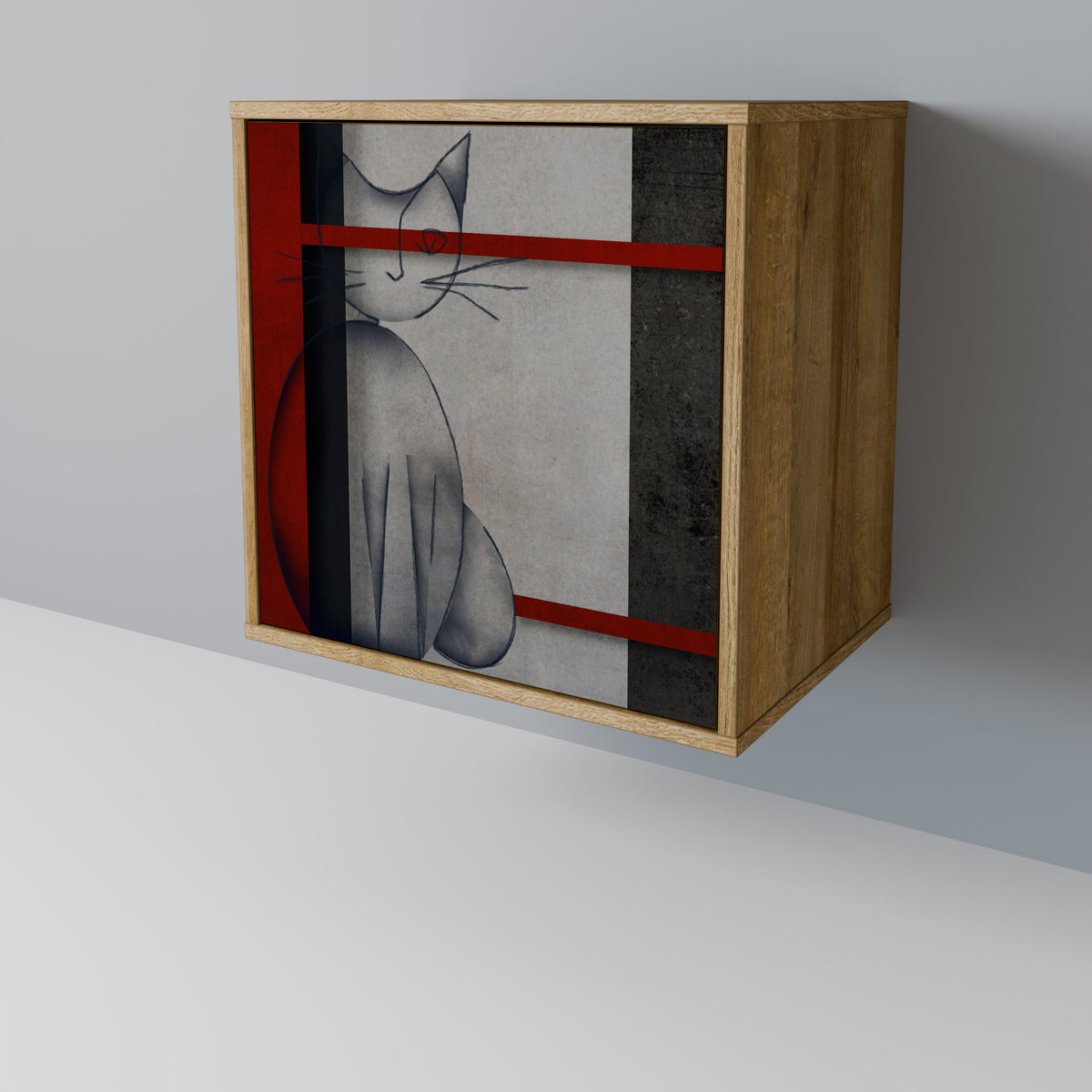 GRAY FIGURES 1-Door Sideboard