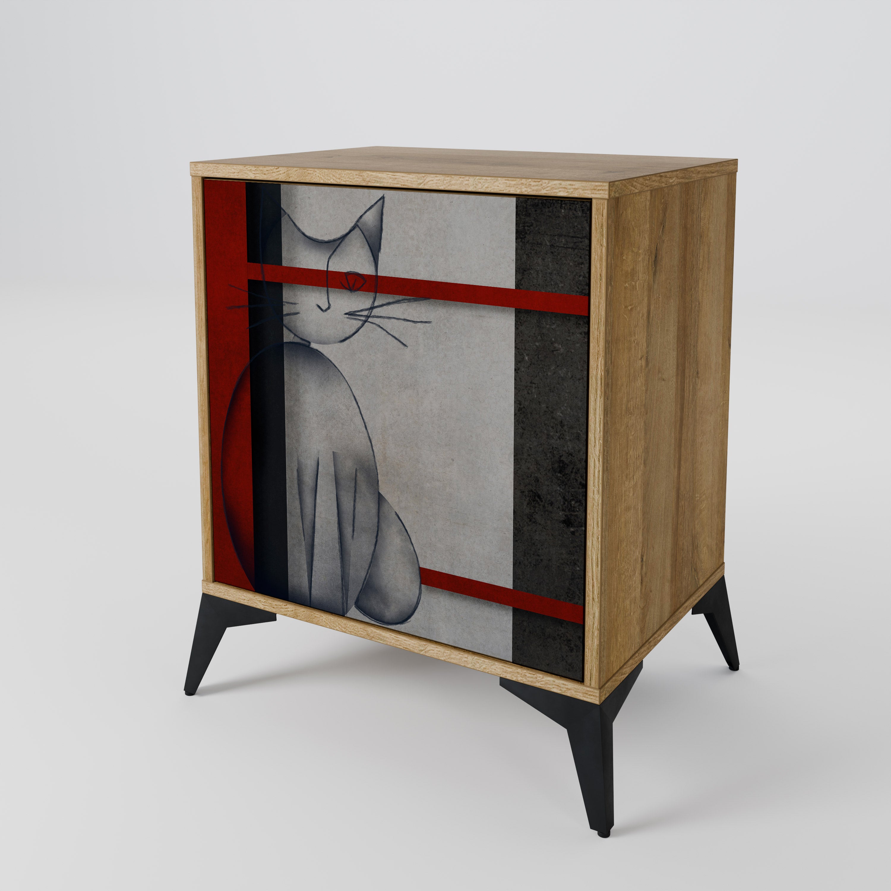 GRAY FIGURES 1-Door Sideboard