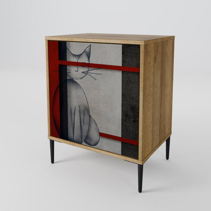 GRAY FIGURES 1-Door Sideboard