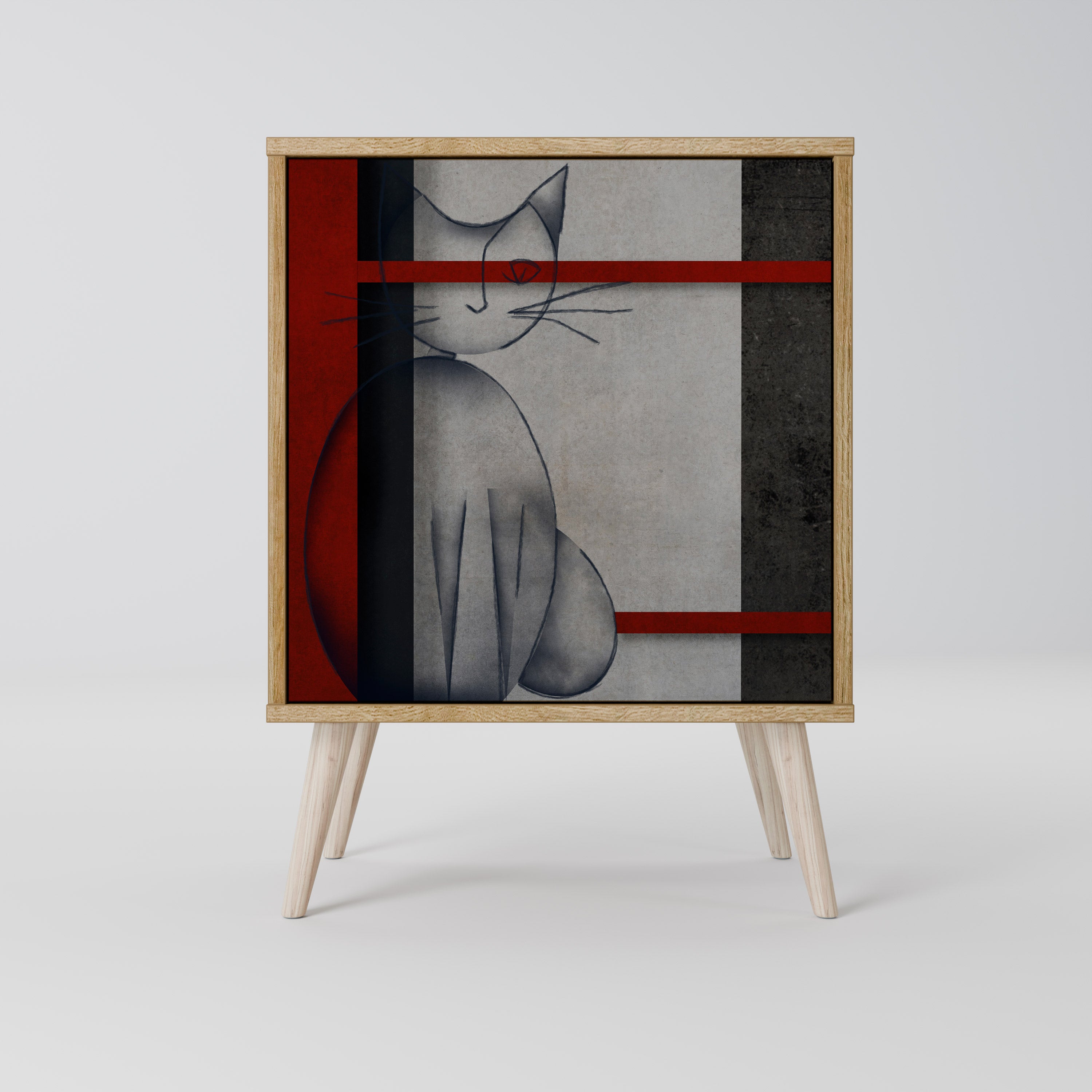 GRAY FIGURES 1-Door Sideboard