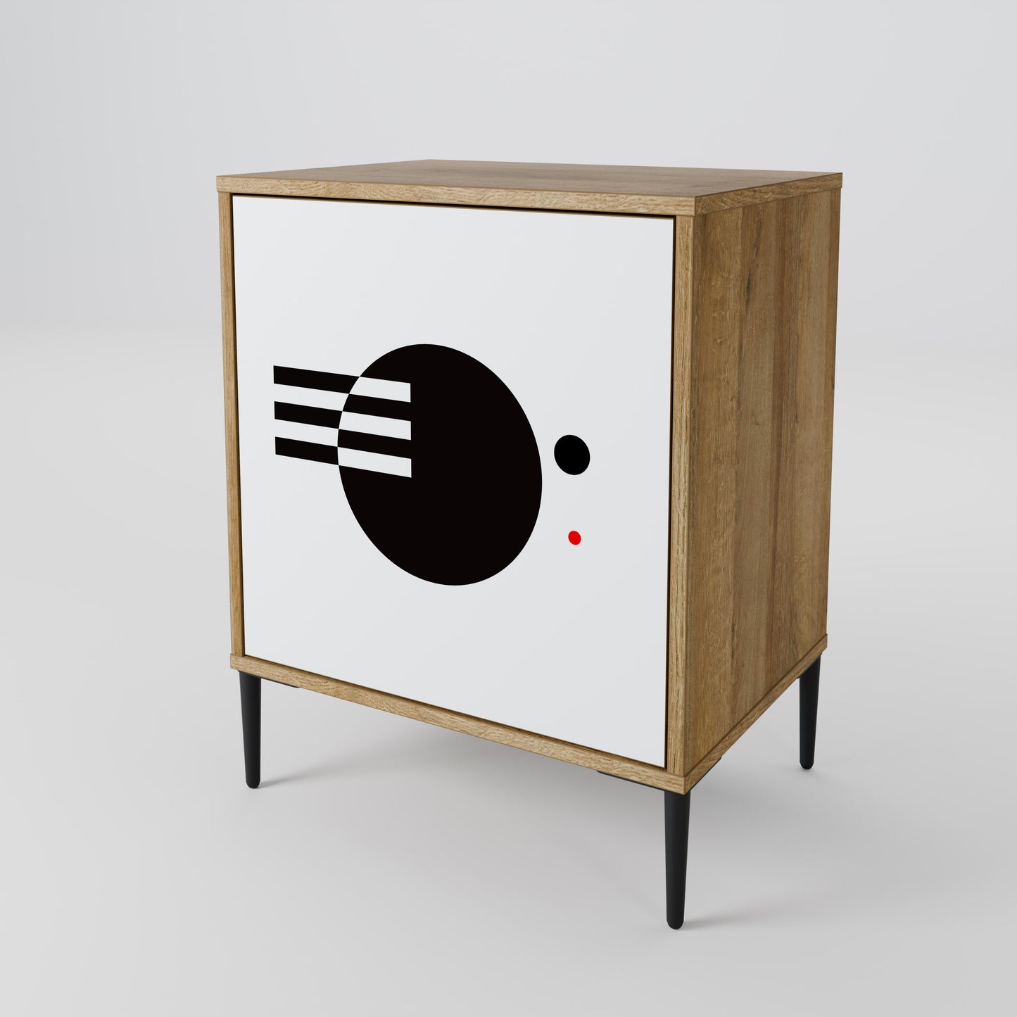 BLACK AND WHITE COMBINATION 1-Door Sideboard
