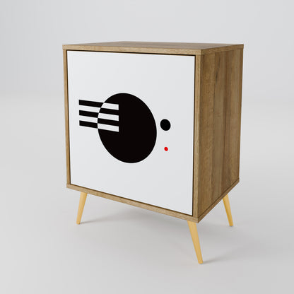 BLACK AND WHITE COMBINATION 1-Door Sideboard