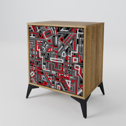 BROKEN LINES 1-Door Sideboard