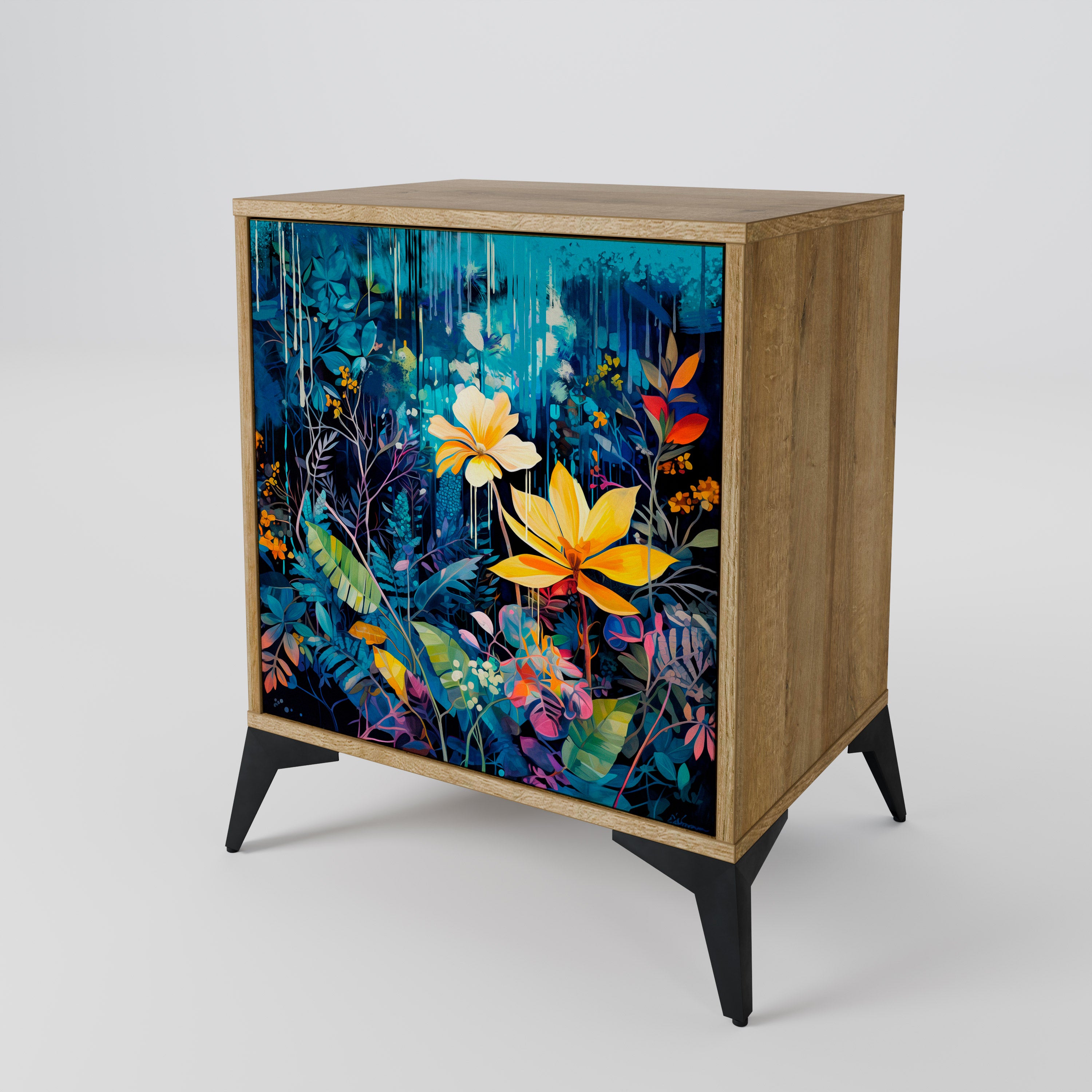 MIDNIGHT BLOSSOM 1-Door Sideboard