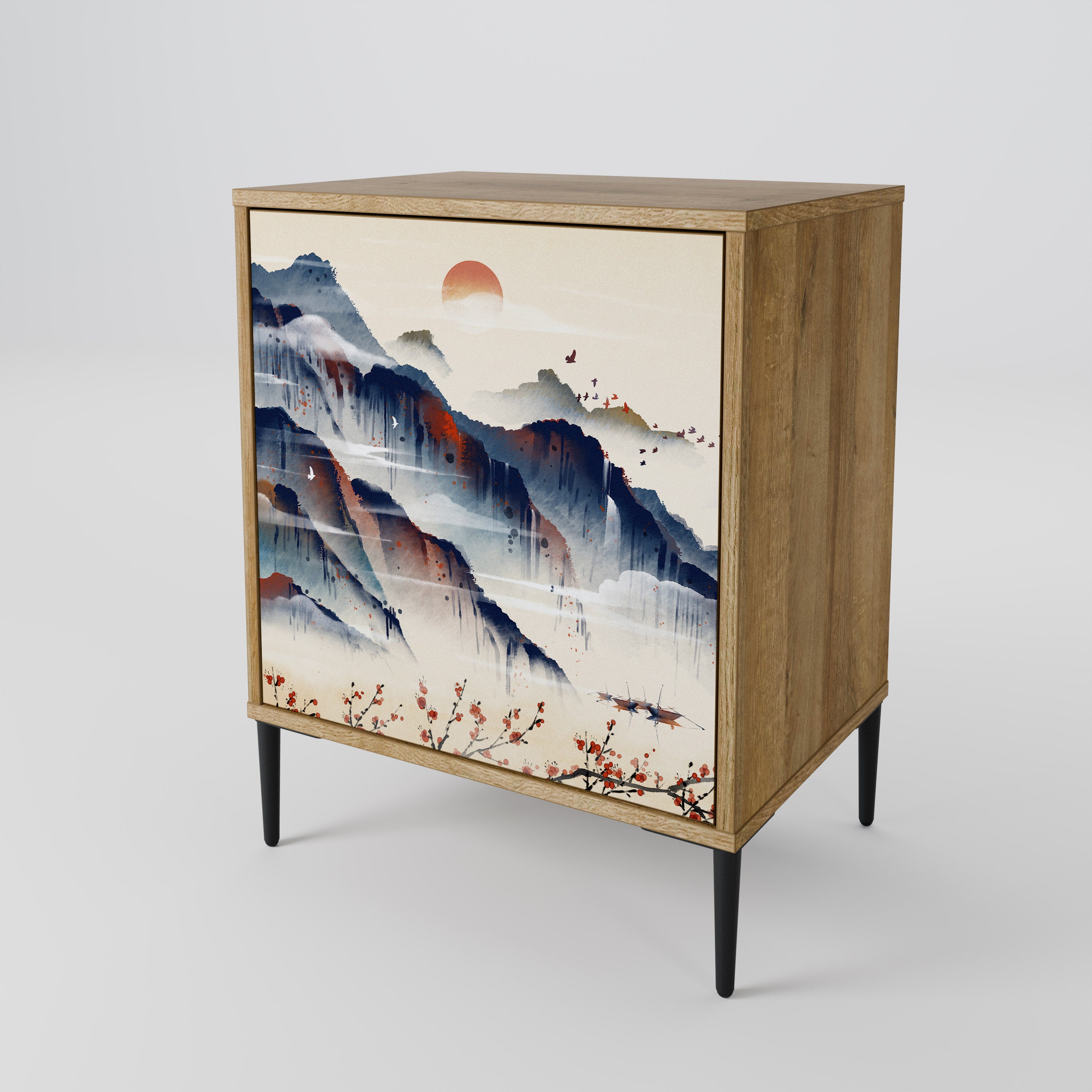 JAPANESE LANDSCAPE 1-Door Sideboard