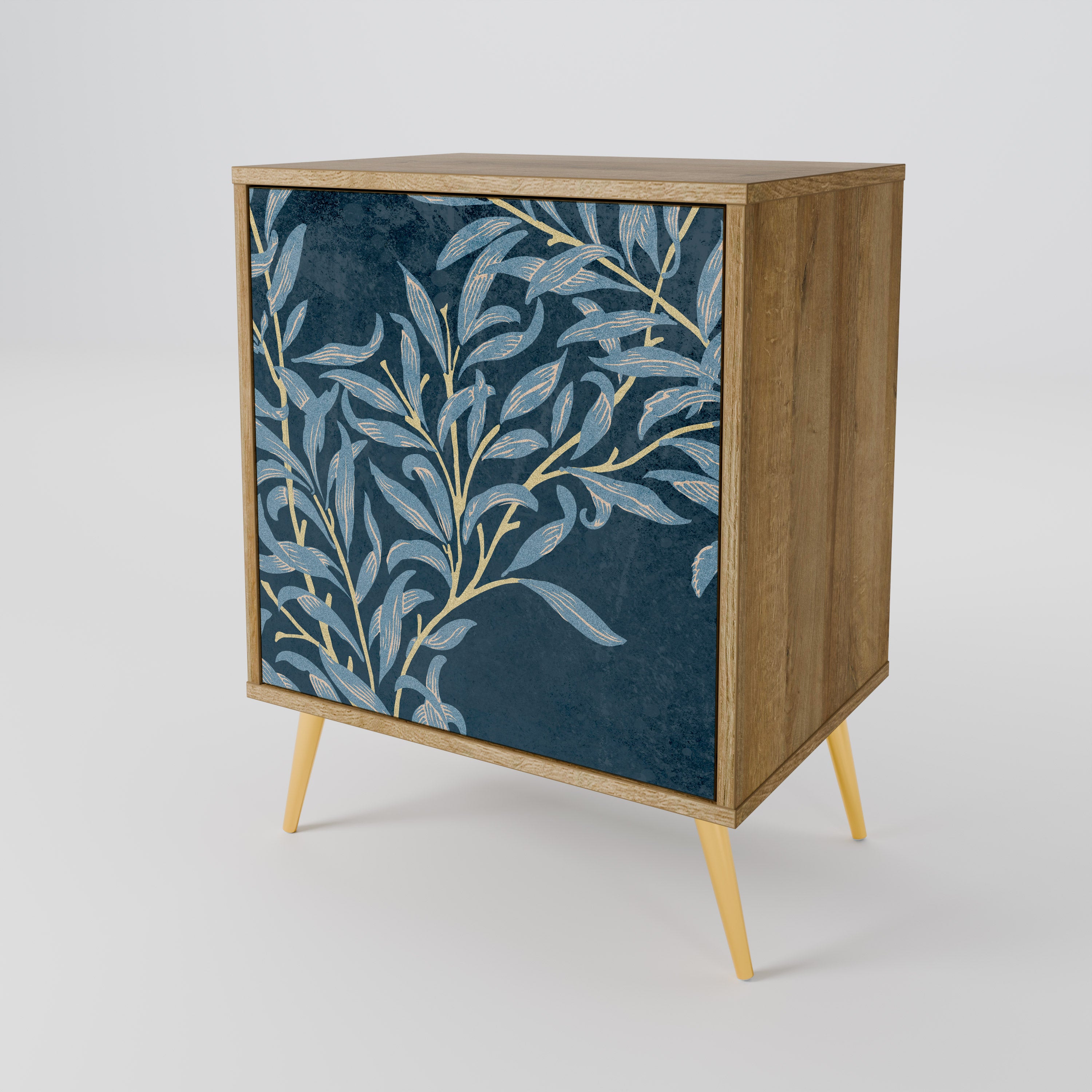 BLUE LEAVES 1-Door Sideboard