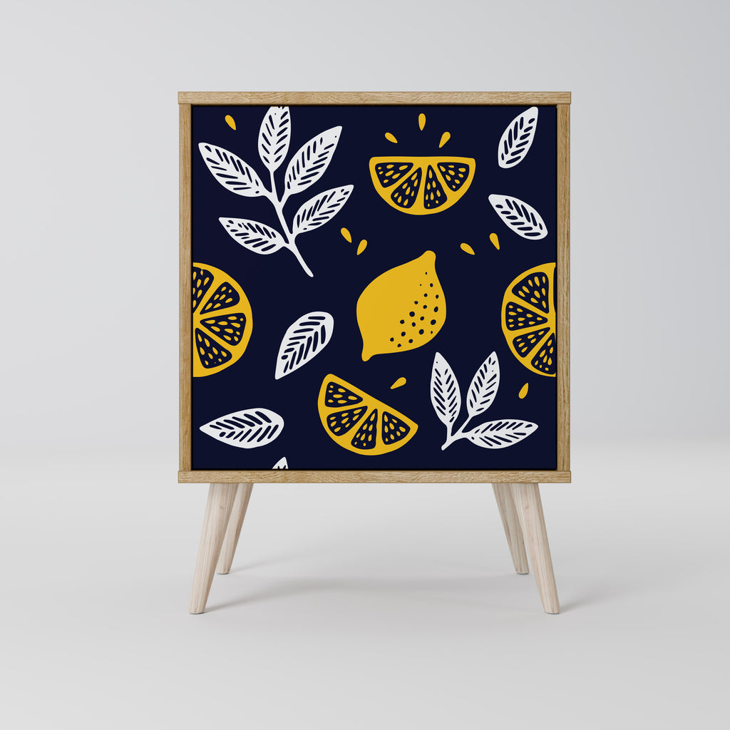 CITRUS BLACK AND WHITE 1-Door Sideboard