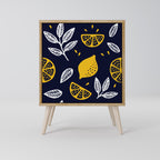 CITRUS BLACK AND WHITE 1-Door Sideboard