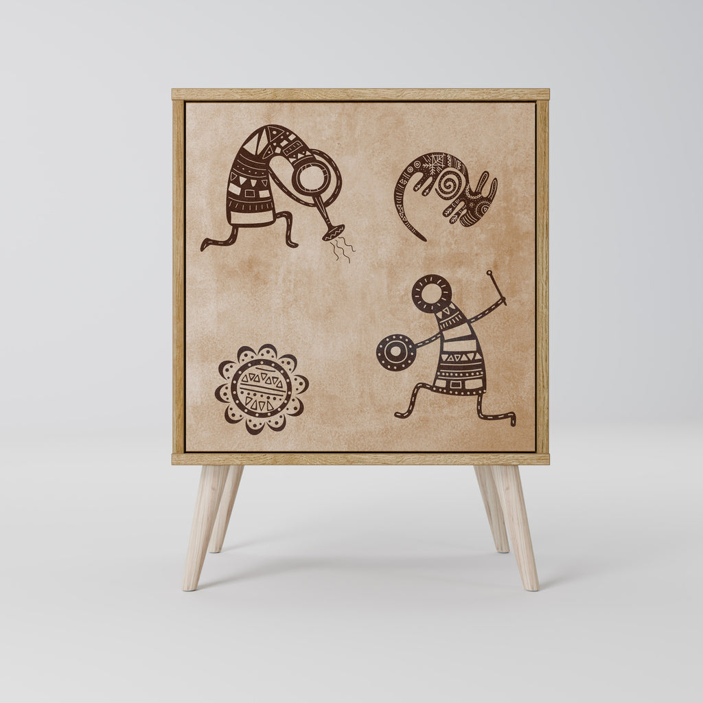 AFRICAN STYLE 1-Door Sideboard