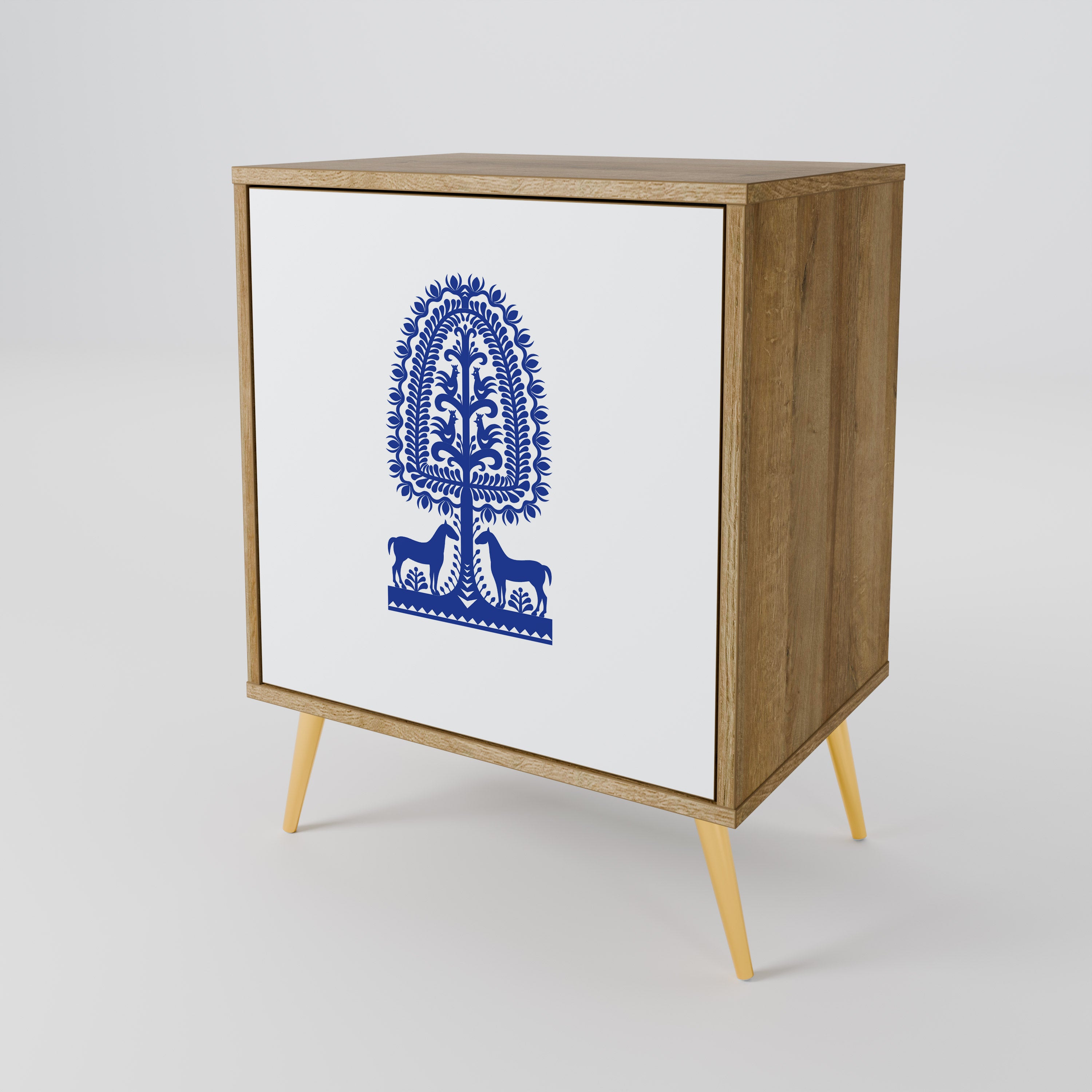 POLISH FOLK ART 1-Door Sideboard