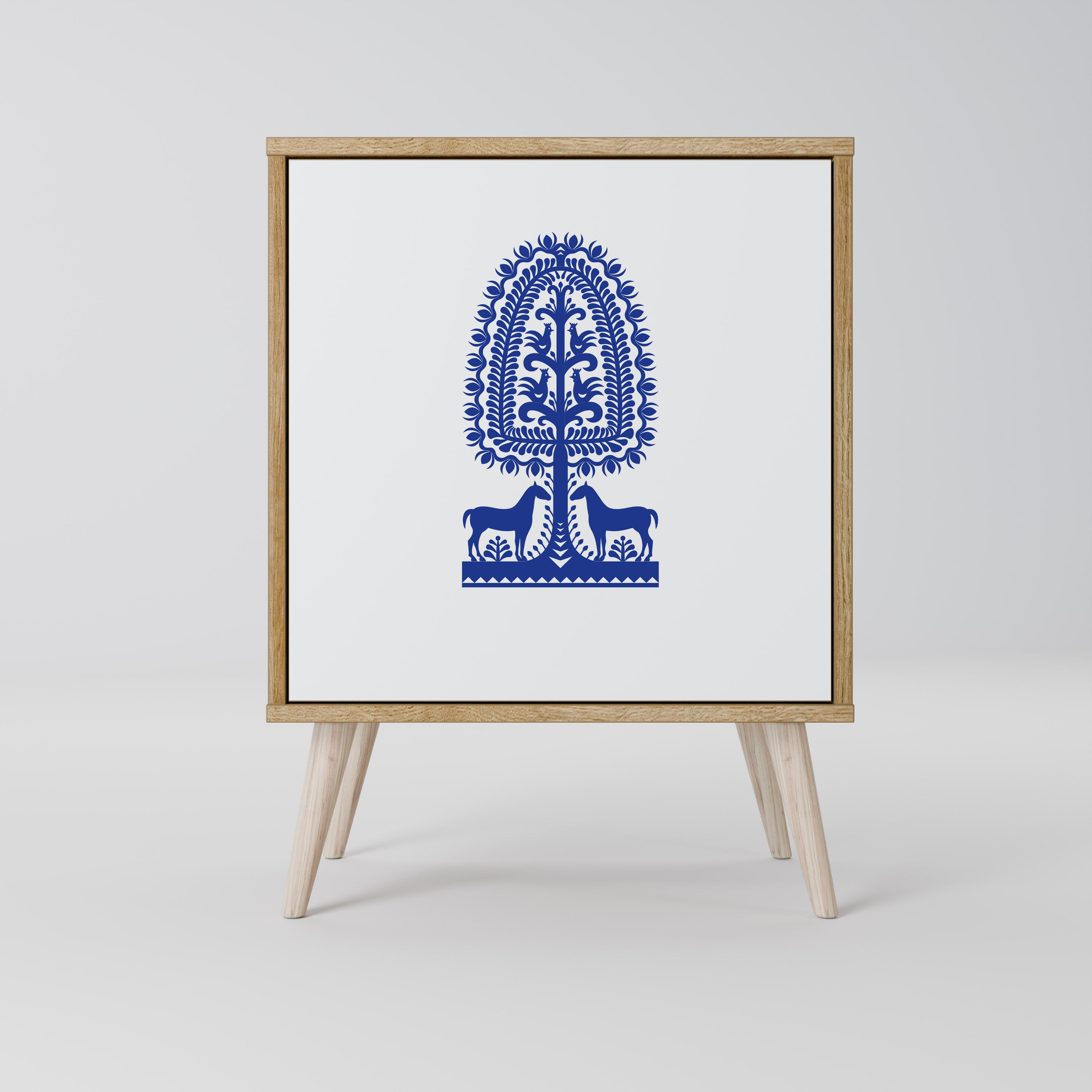 POLISH FOLK ART 1-Door Sideboard