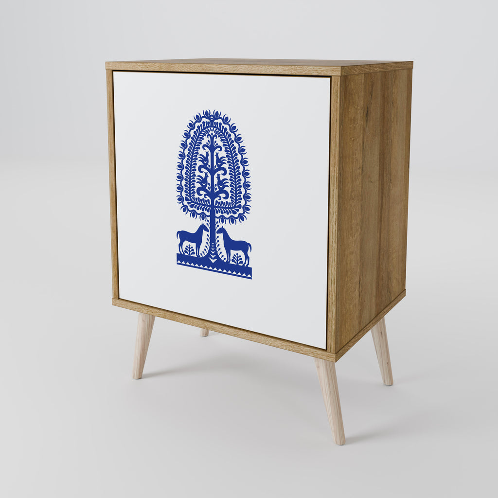 POLISH FOLK ART 1-Door Sideboard