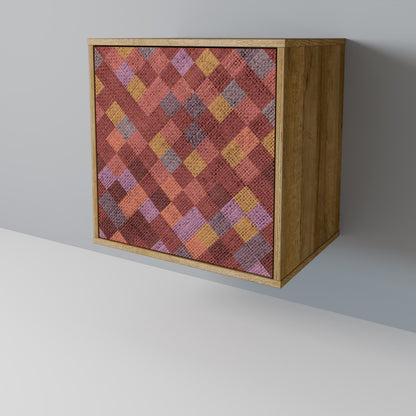 PAINTED SQUARES 1-Door Sideboard