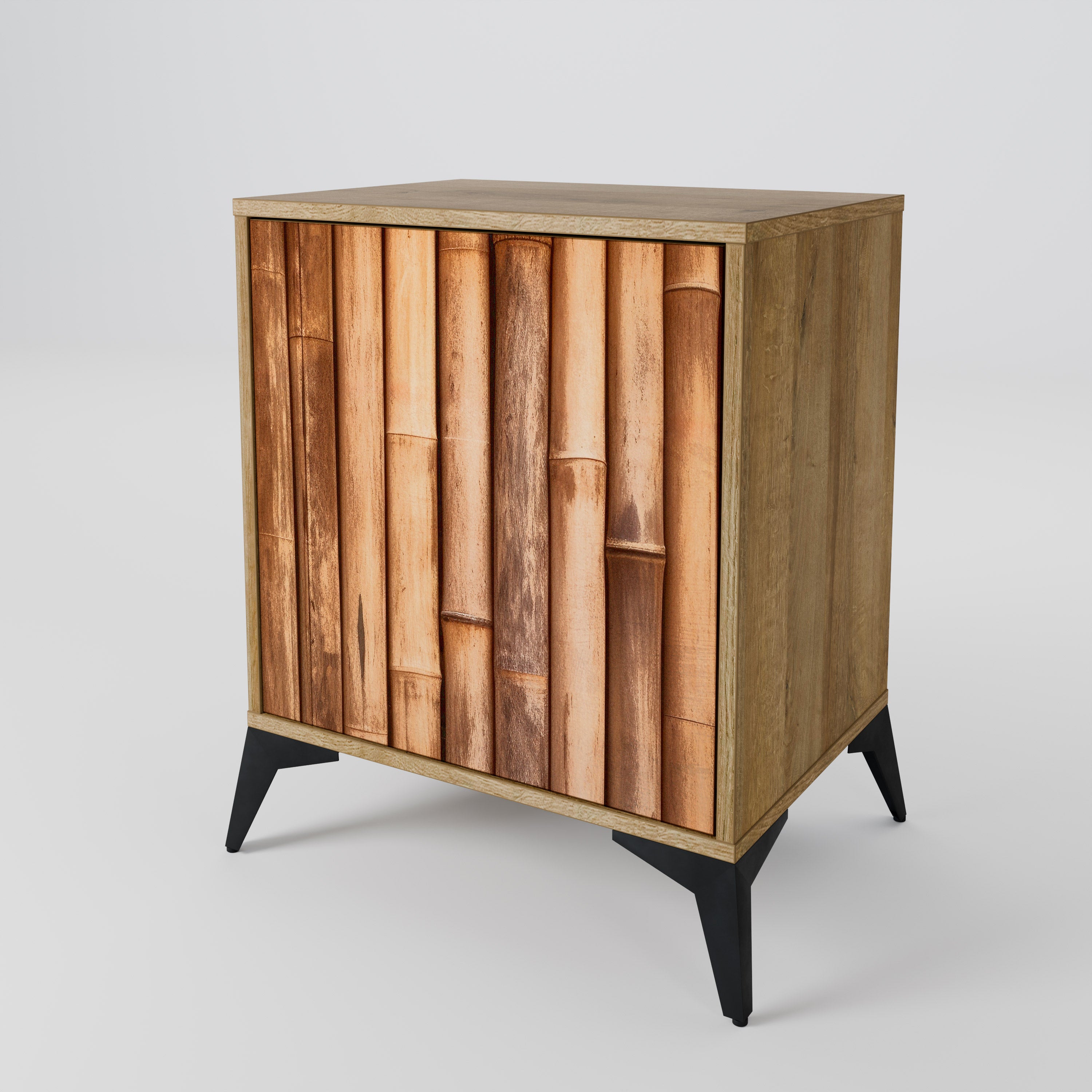 NATURAL WOOD 1-Door Sideboard