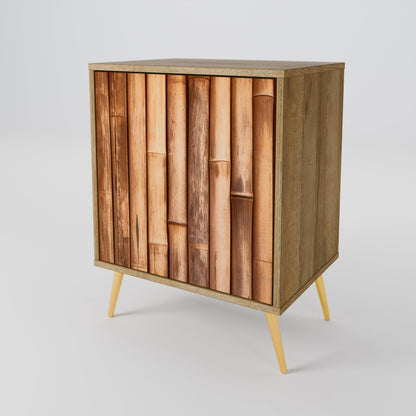 NATURAL WOOD 1-Door Sideboard