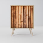 NATURAL WOOD 1-Door Sideboard
